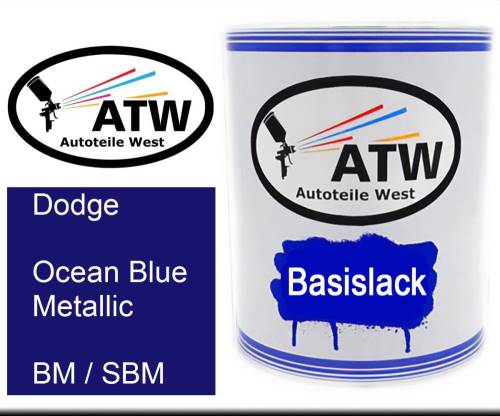 Dodge, Ocean Blue Metallic, BM / SBM: 1L Lackdose, von ATW Autoteile West.